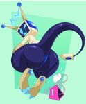  2026 2_claws ambiguous_anthro ambiguous_focus ambiguous_gender animate_inanimate antennae_(anatomy) anthro big_butt black_body blue_body blue_eyes blue_mouth blue_nose bodily_fluids boot_(artist) butt claws curled_tail duo electrical_plug electrical_plug_tail electricity electronics emanata for_a_head green_background grey_body hand_on_leg hand_on_thigh hi_res hind_claw huge_butt kila_(kilaflow) kilaflow looking_at_viewer looking_back looking_back_at_viewer looking_up_at_another multicolored_body object_head one_eye_closed pink_body robot_anthro screen screen_face screen_head simple_background solo_focus sweat sweatdrop tail television thick_thighs tippclipp_(kilaflow) toe_claws translucent translucent_body tv_head wink winking_at_viewer yellow_body 