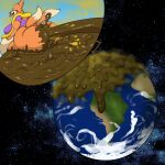 2026 anthro belly big_belly big_breasts bluepants blush bottomless bottomwear breasts buried buried_in_feces butters_(zangg) clothed clothing cloud continent cosmic_background cutaway destruction digital_drawing_(artwork) digital_media_(artwork) earth_(planet) excessive_feces fart fart_cloud feces feces_pile female floatzel galaxy generation_4_pokemon hands_on_stomach hi_res hyper hyper_feces looking_pleasured multi_tail multiple_angles nintendo obese outside overweight partially_clothed planet planet_destruction pokemon pokemon_(species) pooping purple_clothing purple_shirt purple_topwear rear_view sea shirt shirt_only simple_background sitting sky smaller_version_at_source solo tail thick_thighs tongue tongue_out topwear topwear_only torn_bottomwear torn_clothing water wide_hips