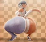 3d_(artwork) anthro beanie beanie_only big_butt bodily_fluids breasts butt calico_cat cheeky_smile choker clothing crouching digital_media_(artwork) domestic_cat epic_games fangs felid feline felis female fortnite half-closed_eyes hat hat_only headgear headgear_only headwear headwear_only hi_res huge_butt jewelry looking_at_viewer looking_back looking_back_at_viewer mammal meow_skulls mostly_nude narrowed_eyes necklace pawpads perros_god small_breasts solo sweat sweatdrop sweaty_butt teeth thick_thighs tiptoes