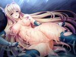  1girl after_rape after_sex armor blonde_hair blue_eyes blue_gloves blue_thighhighs blush breasts bukkake celica_mel_nortoria censored cum cum_on_body cum_on_breasts cum_on_clothes cum_on_hair dutch_angle elbow_gloves facial fingerless_gloves from_above game_asset gloves hair_intakes half-closed_eyes inoino large_breasts long_hair looking_at_viewer lying monsters_raid mosaic_censoring navel nipples non-web_source nude official_art on_back on_floor open_mouth pussy self-datamine slime_(substance) solo thighhighs torn_clothes torn_gloves torn_thighhighs variant_set very_long_hair visual_novel_cg 