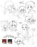  >_< ... 2boys 3girls :t ;( ? ^_^ antenna_hair beret black_hair blinking blue_eyes braid cardcaptor_sakura cat chibi closed_eyes crossover eextrovrt english_commentary english_text flying_sweatdrops frown hat hetero highres kinomoto_sakura kiss kissing_cheek li_syaoran multiple_boys multiple_girls one_eye_closed ranma_1/2 red_hair saotome_ranma saotome_ranma_(female) saotome_ranma_(male) short_hair single_braid sketch spoken_ellipsis spoken_question_mark tendou_akane v-shaped_eyebrows 