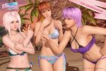  3girls ayane_(doa) beach bikini breasts dead_or_alive dead_or_alive_extreme:_venus_vacation dead_or_alive_xtreme kasumi_(doa) large_breasts luna_(doa) multiple_girls official_art swimsuit tecmo 