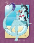 2026 2_horns absurd_res anthro bikini biped black_hair blue_eyes breasts claws clothed clothing countershade_scales countershade_tail countershade_torso countershading crossed_legs dragon eastern_dragon female food grey_body grey_scales hair hi_res holding_food holding_object holding_popsicle horn leg_over_thigh lizardage long_hair long_tail long_tongue looking_at_viewer multicolored_body multicolored_scales mythological_creature mythological_scalie mythology open_mouth plantigrade popsicle red_bikini red_clothing red_swimwear scales scalie sitting small_breasts solo swimwear tail toe_claws tongue two-piece_swimsuit two_tone_body two_tone_scales white_body white_countershading white_scales