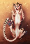  2017 arsauron black_pawpads blue_eyes cheetah digital_media_(artwork) feline feral grass mammal open_mouth pawpads paws smile solo tongue 