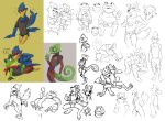 2022 absurd_res amphibian anthro avian belly big_belly biped bird black_clothing black_shirt black_topwear blue_body blue_feathers blush bottomless briefs bulge canid canine canis chameleon clothed clothing digital_media_(artwork) duo erection eye_patch eyewear falco_lombardi feathers flookz frog fur genitals green_body grope hat headgear headwear hi_res interspecies jumpsuit kerchief leon_powalski lizard making_out male male/male mammal multiple_images neckerchief neckwear nintendo overweight penis red_body red_feathers red_kerchief red_neckerchief reptile scalie sex shirt slippy_toad smile solo star_fox topwear underwear wolf wolf_o'donnell