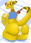  &lt;3 ampharos anus big_butt butt female food nintendo pok&eacute;mon pok&eacute;mon_(species) pussy pyredaemos raised_tail thick_thighs video_games 