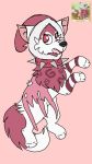  animal_jam arctic_wolf canine clothed clothing collar female feral looking_at_viewer mammal simple_background solo sparkledog tagme wolf 