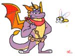  aged_up animated arthropod bee belt bouncy digital_media_(artwork) dragon eyewear glasses goggles insect keke low_res pixel_(artwork) scarf signature sparkles sparx spyro spyro_the_dragon video_games wings 