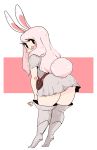  animal_humanoid butt butt_focus clothed clothing dress female final_fantasy fully_clothed hair humanoid lagomorph leaning leaning_forward long_ears looking_back mammal nuclearwasabi presenting presenting_hindquarters rabbit_humanoid simple_background solo square_enix standing video_games viera white_hair 