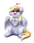  &lt;3 2018 absurd_res derpy_hooves_(mlp) equine feathered_wings feathers feral food friendship_is_magic hi_res hooves mammal muffin my_little_pony pegasus ravensunart simple_background solo tongue tongue_out white_background wings 