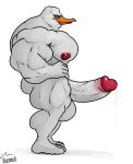  anthro avian balls big_balls big_penis erection eyewear huge_penis humanoid_penis male muscular muscular_male nude pecs penis precum retracted_foreskin solo standing sunglasses uncut uniparasite vein 