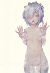  mogu naked nipples re_zero_kara_hajimeru_isekai_seikatsu rem_(re_zero) thighhighs 