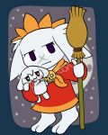 2026 4:5 accessory anthro ashley_(warioware) barefoot black_eyes bone bow_ribbon broom cat_smile cave_story cheek_spots cleaning_tool clothing cosplay crossover crossover_cosplay distracting_watermark english_description facial_scar feet female female_anthro floppy_ears fur hair hair_accessory hair_bow hair_ribbon half-closed_eyes hi_res holding_broom holding_cleaning_tool holding_object holding_plushie lagomorph looking_at_viewer mammal mimiga moon mouth_closed narrowed_eyes nose_scar orange_hair_bow orange_scarf plushie plushietoon portrait red_clothing red_robe ribbons robe scar scarf simple_background skull snow solo sue_sakamoto toroko watermark white_body white_fur white_hair x_scar