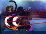 2026 absurd_res anthro big_butt black_body black_bottomwear black_clothing black_fur black_hair black_pants bodily_fluids boots bottomwear breath briefs brown_stripes butt clothing cougar crescent_moon domestic_cat duo eyemask eyewear facesitting felid feline felis fighting_ring footwear fur hair hi_res huge_butt hyper hyper_butt male mammal mask moon nabb-kun obese obese_anthro obese_male orange_body orange_fur overweight overweight_anthro overweight_male paint pants purple_boots purple_briefs purple_clothing purple_footwear purple_underwear shade_(nabb-kun) shoes sitting sitting_on_another smallfryspy sports_mask sportswear striped_body striped_fur stripes sweat sweaty_butt tabby_cat underwear wrestler wrestling wrestling_briefs wrestling_clothing wrestling_mask wrestling_outfit