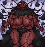 4_arms 8_eyes antennae_(anatomy) anthro areola arthropod belly big_areola big_belly big_breasts black_cloak black_clothing blattodean bodily_fluids breasts cloak clothed clothing cockroach compound_eyes cursed_spirit_(jujutsu_kaisen) eyes_closed falling female fupa hi_res insect jujutsu_kaisen kurourushi mandibles multi_arm multi_eye multi_limb partially_clothed pupils red_body red_skin scaliescum segmented_body slightly_chubby slightly_chubby_female solo spread_arms sweat thick_thighs unusual_pupils