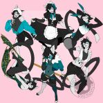 absurd_res anthro apron asian_clothing belt beret black_arms black_fingers black_legs black_toes bottomwear bow_accessory bow_ribbon bow_tie bracelet bunny_costume character_collage chinese_clothing chinese_dress clothed clothing collage_(artwork) colored colored_nails colored_sketch costume crop_top crossdressing crossdressing_male curtsey custom_ink diamond_(marking) domestic_cat dress east_asian_clothing eyewear felid feline felis fishnet_clothing fishnet_legwear fur_collar glasses hand_behind_head hand_on_hip hat headgear headwear hi_res jewelry legwear looking_at_viewer maid_headdress maid_uniform male mammal markings nails necklace nerunaur off-shoulder_top paws pink_background playboy_bunny raised_clothing ring_(jewelry) shirt shorts simple_background sketch sleeveless_clothing smile smiling_at_viewer solo stockings sunglasses tied_shirt topwear translucent translucent_clothing uniform watermark white_arms white_body white_fingers white_legs white_toes