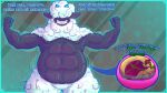 16:9 absurd_res anthro atelierphos bard bovid caprine digestion duo endosoma fluffy growth hi_res internal internal_oral magic male male/male mammal muscle_growth musclegut muscular phos safe_vore sheep size_difference vore widescreen yarill