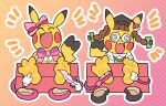 14:9 3_toes absurd_res anthro black_clothing black_ear_tips black_footwear black_shoes black_tail_tip bow_tie brown_hair cheek_spots clothed clothed_female clothing coat compysteps cosplay_pikachu_(character) cosplay_pikachu_(costume) dipstick_ears dipstick_tail duo ear_markings eyes_closed eyewear feet female foot_fetish footwear generation_1_pokemon glasses graduation_cap hair hi_res lab_coat laugh loose_feather markings multicolored_ears nintendo open_mouth open_smile pikachu pikachu_ph._d pikachu_pop_star pink_clothing pink_footwear pink_shoes pokemon pokemon_(species) restrained restraints shoes shoes_removed smile soles spiral_glasses stocks tail tail_markings tickle_fetish tickle_torture tickling tickling_feet toes topwear yellow_body