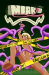 absurd_res alien barricade_tape bdsm bondage bound caution_tape colored comic convenient_censorship cover cover_art cover_page dr_artist duo female hi_res human male male/female mammal miaryu_(dr_artist) not_furry nude offscreen_male raised_arm restrained restrained_by_tentacles spread_legs spreading tentacles text title_card