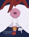 absurd_res anthro anus avian balls beak bent_over big_butt bird butt butt_focus chicken dialogue digital_media_(artwork) english_text feathers foghorn_leghorn galliform genitals hi_res huge_butt humanoid_genitalia humanoid_penis implied_fart looking_at_viewer looking_through looking_through_legs looney_tunes male multicolored_body multicolored_feathers non-mammal_balls nude penis phasianid puffy_anus red_body red_feathers smile snuggydoug solo tail tail_feathers text two_tone_body two_tone_feathers warner_brothers white_body white_feathers