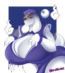  2018 big_breasts bracelet breasts caprine cleavage clothed clothing costume female fur gin-blade goat halloween hat holidays horn huge_breasts jewelry jiangshi long_ears looking_at_viewer mammal mature_female red_eyes solo thick_thighs toriel undertale video_games voluptuous white_fur wide_hips 