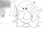  blush breasts cloud creeper fat fire huge_breasts minecraft monster_girl sword torch weapon yosioka_san 