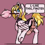  2018 animated anus balls clothing digital_media_(artwork) equine feral friendship_is_magic hair herm horn intersex loop maid_uniform mammal my_little_pony penis pixel_(artwork) pixel_animation pussy simple_background solo stockingshot56 uniform winged_unicorn wings 