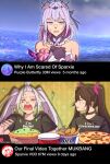  3girls 67_(meme) absurdres brand_name_imitation brown_hair bucket_of_chicken castorice_(honkai:_star_rail) cesarzebrah chicken_(food) commentary english_commentary english_text fake_video food food_on_face fried_chicken highres honkai:_star_rail honkai_(series) i'm_stuff_(meme) implied_yuri long_hair looking_at_viewer meme mukbang multiple_girls open_mouth pineapple_on_pizza pizza pointy_ears purple_eyes purple_hair red_eyes red_hair sparkle_(honkai:_star_rail) sparxie_(honkai:_star_rail) sweat twintails twitter_username white_hair youtube 