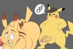  balls big_butt blush butt detective_pikachu duo ero_(character) eroborus grey_background humanoid_penis imminent_sex male male/male nintendo overweight overweight_male penis pikachu pok&eacute;mon pok&eacute;mon_(species) precum simple_background sweat uncut vein veiny_penis video_games yellow_balls ♂ 