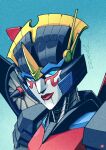 1girl airplane_wing blue_eyes geisha highres humanoid_robot mechanical_wings metal_skin red_lips robot robot_girl solo the_transformers_(idw) transformers upper_body windblade wings winston_chan 