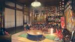  architecture bishoujo_mangekyou:_norowareshi_densetsu_no_shoujo bishoujo_mangekyou_(series) card doll east_asian_architecture game_asset hanging_light indoors no_humans non-web_source official_art origami paper_crane paper_doll pillow self-datamine shide shouji sliding_doors stuffed_animal stuffed_toy table tatami variant_set wooden_ceiling 