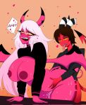 2025 ahegao ambiguous_penetration areola back_wings big_breasts blush bodily_fluids bottomless bottomless_humanoid bottomless_male breasts broken_horn brown_hair canon_x_oc clothed clothing cum demon dipstick_horn dipstick_tail duo fan_character female female_penetrated forked_tongue from_behind_position genital_fluids hair hands_on_waist heart_symbol hellaverse helluva_boss hi_res horn horn_markings huge_breasts humanoid humanoid_on_humanoid humanoid_penetrated humanoid_penetrating humanoid_penetrating_humanoid imp jeny_312 legs_together long_hair long_tongue looking_pleasured male male/female male_penetrating male_penetrating_female markings membrane_(anatomy) membranous_wings mostly_nude_female mostly_nude_humanoid multicolored_horn nipples not_furry open_mouth penetration pink_body pink_eyes pink_skin pupils sex short_hair shrug_(clothing) shrug_only slit_pupils spade_tail standing standing_doggystyle standing_sex star_(marking) striped_horn stripes succubus sweat sweaty_breasts sweaty_face sweaty_legs sweaty_neck sweaty_thighs tail tail_around_partner tail_markings thick_thighs tongue tongue_out verosika_mayday white_hair wide_hips wings yellow_sclera