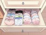  akaino_(akaomi) animal_print black_panties blue_bra blue_panties bow bow_panties bra clothes_focus commentary_request commission drawer fish_print folded_clothes green_panties grey_pants highres indoors lace-trimmed_panties lace_trim no_humans open_drawer original panties pants picot_trim_panties pink_bra pink_panties print_panties skeb_commission star_(symbol) star_print star_print_panties underwear unworn_bra unworn_panties variant_set white_bra white_panties 