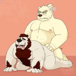  2018 anal anthro bear butt duo eyes_closed eyewear fur glasses humanoid_hands kiba24 male male/male mammal moobs nipples overweight overweight_male polar_bear rave_(tas) simple_background smoking tokyo_afterschool_summoners tongue tongue_out white_fur 