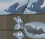  anthro bat comic flying lary_(yinller) mammal membranous_wings montimer_(yinller) mouse rodent wings yinller 