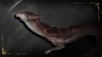 16:9 2022 2_horns ambiguous_gender artist_logo artist_name black_lips brown_body brown_fur brown_horn brown_mane claws countershade_face countershade_neck countershade_scales countershading digital_media_(artwork) digital_painting_(artwork) dragon eastern_dragon feral finger_claws floating fur grey_background half-length_portrait hi_res horn inner_ear_fluff jadedragoness lips logo mane mouth_closed mythological_creature mythological_scalie mythology nina_(bgsuzu) painting_(artwork) pearlescent portrait red_eyes scales scalie shaded side_view simple_background snout soft_shading solo text tuft ventral_scales wavy_horn white_body white_countershading widescreen