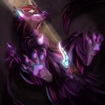 1:1 animal_genitalia anus bedroom_eyes cloaca dinosaur dromaeosaurid feathered_dinosaur feathered_scalie feathered_wings feathers feet feral fluffy foot_focus fur gem gem_raptor genitals glowing glowing_anus glowing_eyes glowing_genitalia glowing_penis glowing_vulva hi_res horn intersex intersex/intersex inviting inviting_viewer licking licking_lips licking_own_lips light_shafts lumieira lying male maleherm maleherm/maleherm markings narrowed_eyes omega_(lumieira) on_back penis prehistoric_species presenting presenting_cloaca presenting_penis purple_body purple_fur reptile saurischian scalie seductive solo spots spotted_body spotted_fur spread_legs spreading theropod tongue tongue_out vulva wings