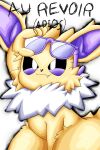 2:3 absurd_res ambiguous_gender anthro black_nose black_sclera canid eeveelution eyewear fangs feral fluffy french_text fur generation_1_pokemon hi_res jolteon mammal multicolored_sclera nintendo one_fang paws pokemon pokemon_(species) pupils purple_eyes purple_inner_ear purple_sclera rushthepenguin simple_background sitting solo song_name spanish_text sunglasses teeth text the_front_bottoms translation_within_image two_tone_sclera white_background white_body white_eyes white_fur white_pupils yellow_body yellow_fur