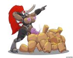alien animal_genitalia animal_penis armor bodily_fluids breasts cometdye crossgender cum duo ejaculation genital_fluids genitals gesture gold_(metal) gold_armor grimboar_(space_king) gynomorph gynomorph/male hand_gesture hand_on_face hi_res hooves hot_dogging human intersex intersex/male kneeling kneeling_on_ground lactating machine male mammal mane mtg_crossgender mti_crossgender muscular penis pointing porcine_penis pose power_armor sex space_hog space_king space_king_(character) spiral_penis suine tongue tongue_out tusks