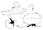 ambiguous_gender aquatic burping cetacean digestion digestion_noises digestion_sequence dolphin feral feral_pred flufferrye_(artist) mammal monochrome object_vore oceanic_dolphin orca ship size_difference toothed_whale vehicle vore warship watercraft weight_gain