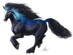  2018 alpha_channel aurru black_hair blue_eyes digital_media_(artwork) equine feral hair hooves horse male mammal simple_background solo transparent_background 
