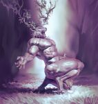 2026 2_horns 5_fingers abs anthro antlers biceps big_muscles biped bodily_fluids deer deltoids digital_drawing_(artwork) digital_media_(artwork) digitigrade fingers full-length_portrait grass head_horn hi_res hooves horn kingarthur_i kneeling latissimus_dorsi male male_anthro mammal muscular muscular_anthro muscular_male nipples nude nude_anthro nude_male obliques open_mouth pecs plant pointy_ears portrait pose restricted_palette saliva saliva_string serratus sharp_teeth side_view snout solo teeth tongue_showing unguligrade vein veiny_muscles