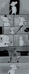  anthro bat blood comic dream greyscale lary_(yinller) mammal monochrome montimer_(yinller) mouse nightmare open_mouth rodent yinller 