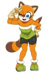 2026 alpha_channel anthro anthrofied blue_eyes blush bottomwear breasts clothed clothing digital_media_(artwork) eyelashes female footwear fur gloves hair handwear hi_res looking_at_viewer mammal marine_the_raccoon one_eye_closed open_mouth open_smile orange_body orange_fur orange_hair pigtails pose procyonid raccoon sega shoes shorts simple_background small_breasts smile smiling_at_viewer solo sonic_the_hedgehog_(series) tail the-sonic-x transparent_background wink winking_at_viewer