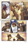 5_fingers 6_panel_comic abs absurd_res anthro blake_harper_(thepurp) canid canine canis casual_nudity cellphone cervine comic deer dialogue digital_media_(artwork) dobermann domestic_dog duo electronics english_text fingers hair hi_res instagram locker locker_room luca_(thepurp) male mammal muscular muscular_anthro muscular_male nipples nude nude_anthro nude_male one_eye_closed open_mouth pecs phone pinscher pose selfie sika_deer smartphone social_nudity speech_bubble text thepurp