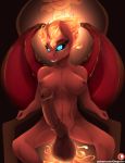  2018 absurd_res animal_genitalia animal_penis anthro balls big_balls big_breasts big_penis breasts butt chapaevv demon dickgirl digital_media_(artwork) equestria_girls equine erection friendship_is_magic hair hi_res horn intersex looking_at_viewer mammal my_little_pony nipples nude penis pussy simple_background smile solo sunset_shimmer_(eg) unicorn wings 