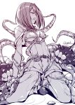  ark_royal_(kancolle) kantai_collection kobayashi_chisato monochrome tentacles 