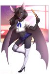  2018 anthro balls bat beezlebumawoken blue_eyes bottomless candy clothed clothing crossdressing digital_media_(artwork) erection food girly hair legwear lollipop looking_at_viewer male mammal membranous_wings miniskirt no_underwear open_mouth penis ruler school_uniform shade_the_bat shirt skirt solo spanking standing stockings teeth text thigh_highs tongue tongue_out uniform wings 