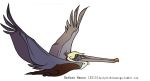  2015 ambiguous_gender avian beak biped bird brown_pelican brown_tail digital_drawing_(artwork) digital_media_(artwork) dipstick_beak feathered_wings feathers feral flying frown full-length_portrait grey_beak grey_wings jamminbison orange_beak pelican portrait shadow side_view simple_background solo spread_arms spread_wings suspended_in_midair tail_feathers toony two_tone_beak url white_background winged_arms wings 