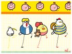  animated avian backpack backwards_baseball_cap baseball_cap bird blonde_hair clothed clothing earthbound_(series) eyewear flipnote_studio glasses hair hat jeff keke ness nintendo paula_(earthbound) poo_(earthbound) shirt t-shirt teddy_bear video_games walking 